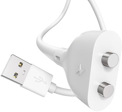 Yaekea Cable de carga magnético USB DC de 2,7 pies, 5 mm, cable de carga de repuesto de 2 pines, cargador magnético para juguetes recargables, masajeador