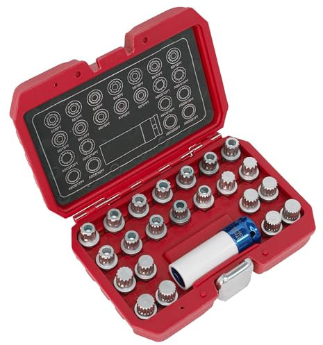 Sealey Sx210 Locking Wheel Nut Key Set 23Pc - Vag