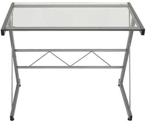 SuskaRegalos Mesa Ordenador Metal/Cristal
