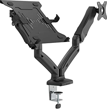 Bramley Power Gas Sprung Monitor Arms (Dual Arm Monitor+Laptop Tray(BP-DLB502LP))