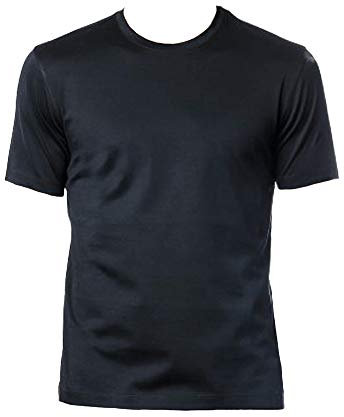 GICIPI T-Shirt Intima in Filo di Scozia da Uomo Mezze Maniche Corte (IT, Testo, M, Regular, Regular, Nero)