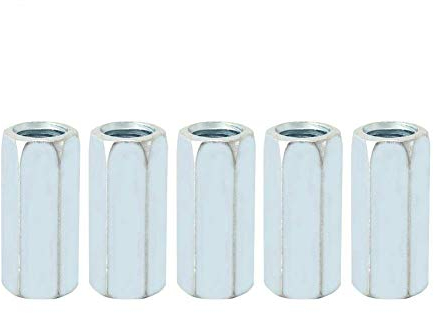 5 Stücke Kupplungsmuttern, Befestigungsteile Mutter Hex Lange Stange Hülsenmutter Kohlenstoffstahl Standoff M12x40 Schraubverschlüsse(15mm)