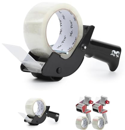 Mr. Pen- Heavy Duty Packing Tape Dispenser Gun, 2 Inch, Includes 1 Clear Tape Roll, Handheld Tape Gun for Moving, Shipping, Sealing Boxes & Packaging