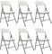AMANKA 150kg Klappstuhl 6er Set - 50x46x83 Wetterfest Klappbar - Kunststoff Balkonstuhl Gartenstuhl