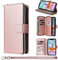 ZCDAYE Wallet Case for iPhone 11 Pro,Premium[Magnetic Closure][Zipper Pocket] Folio PU Leather Flip Case Cover with 9 Card Slots Kickstand for iPhone 11 Pro 5.8-Rose Gold