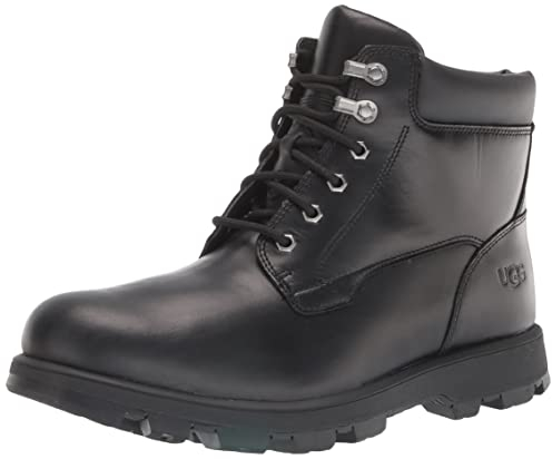 UGG Herren Stenton Boot, Black Leather, 40 EU