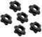 ALEMIN 6 PCS Vinyl Spinlock Collars for 1 Standard Barbells Bars Sports Anti-Slip Spin-Lock Collar Dumbbell Hex Nut Screw Clamps for Dumbell Weight Lifting Fitness Training