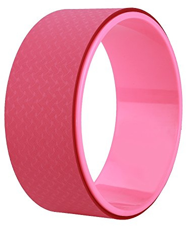 EVTSCAN Yoga Wheel,Yoga Stretch Bend Balance Wheel Circle for Health Fitness Slimming Exercise,Back Wheel, Pink (粉色)