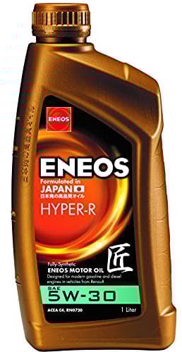 ENEOS HYPER-R 5W-30 - Motoröle für Autos - 5w30 Öl - Engine Oil - für die neuesten Renault-Motoren - Vollsynthetisch mit Organischen Zusätzen - Erhöht den Wirkungsgrad des Motors (1 Liter)