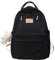 UKKO Backpack Multifunction Double Zipper Women Backpack Teenager Girls Laptop Backpack Student Shoulder Bag Schoolbag-Black,With Pendant