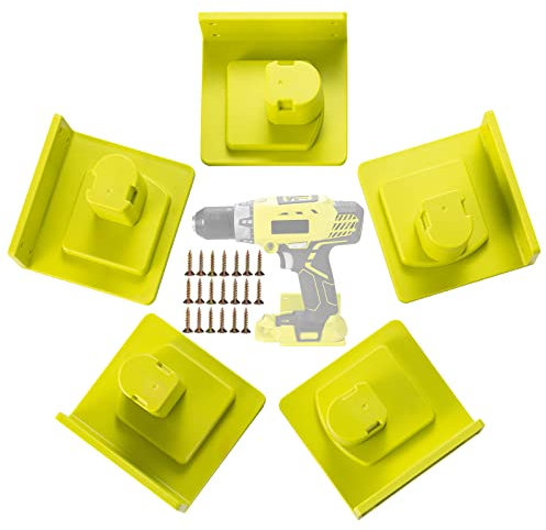 Anztek 5 Packs Tool Holder Dock Mount for Ryobi 18V Drill Tools Holder, Hanger(lot of 5,Green)