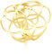 AFSTALR Blume des Lebens Ring, Große Hohle Fingerringe, Verstellbare Filigrane Blume Ringband für Frauen