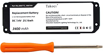 3400mAh AUVTKALL Replacement Battery for BOSE Soundlink Mini 2 088772 088789 088796 7.4V(Soldering Required)