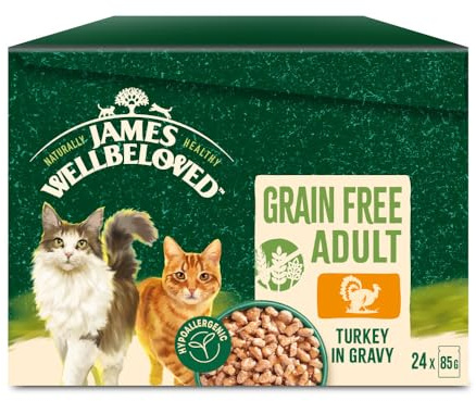 James Wellbeloved Grain Free Adult Turkey In Gravy Pouch 24 x 85g