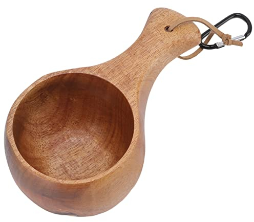 Hztyyier Handgefertigter Camp-Becher aus Holz, Holz-Trinkbecher Im Nordischen Stil für Geburtstagsjubiläen und Outdoor-Liebhaber