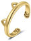 JewelryPalace Ring Süße Katzenpfote Offen Verstellbarer Ring 925 Silber, Katze Pfotenabdruck Silberringe Damen 925 Ringe Frauen, Damenring Sterlingsilber Finger Mädchen, Geschenk Schmuck Vergoldet