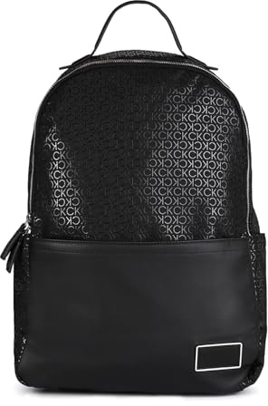 Calvin Klein CK Elevated Round Backpack Black Tonal Mono
