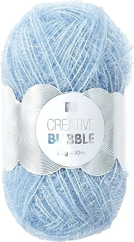 Rico Creative Bubble 50g Stricken Wolle Strick Schwäme häckeln Taubenblau