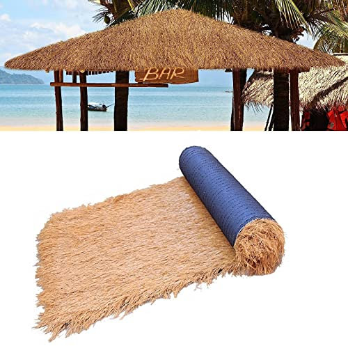 YXXSDP palmdach Gazebo Strohbedachung Stroh, Tiki-Bar-Hütten Künstliche Strohrollen/Patio Sonnenschirm Abdeckung, Für Hawaiianische Tropische Strandparty Dekoration (Size : WxL 1x1.5m/3.3x4.9ft)
