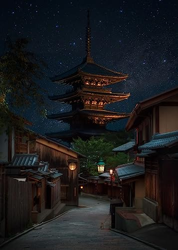 Displate - Poster aus Metall - Magnet-Montage - World Class Photos - Japan - Kyoto Night 67.5 cm x 48 cm