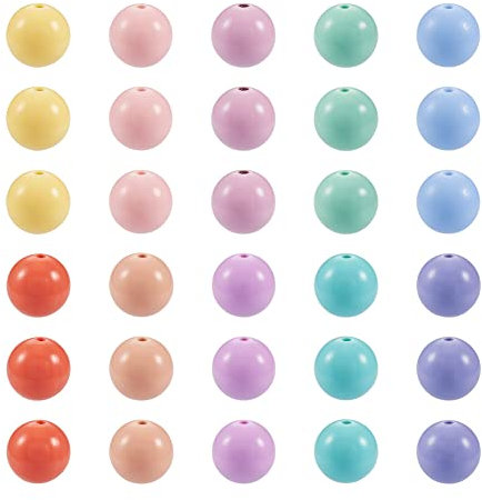 Cheriswelry 100Pcs Silicone Beads Bulk 15mm Round Shiny Silicone Beads for Bracelets Necklaces Jewelry Making DIY Crafts, Bright Color