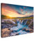 MuchoWow© Impression sur Toile Peinture 40x30 cm Tableau Mural Decoration Salon Reproductions de Tableaux Murale Moderne Cascade - Plantes - Mousse - Paysage - Coucher de soleil - Roche