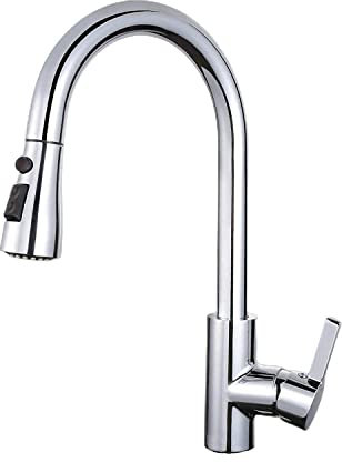 TODOT Robinet de Cuisine avec Bec Extractible, Douchette, Mitigeur, 3 Modes de Sortie d'Eau, Rotatif 360°, Acier Inoxydable