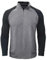 Kuukaas 1/4 Zip Long Sleeve Mens Golf Shirts Gym Tops for Men Long Sleeve Lightweight Grey Long Sleeve Running Top Men Activewear Long Sleeve Tops L