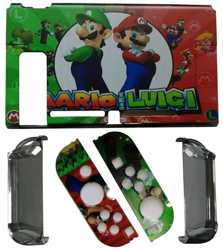 TB® Dockable Case for Nintendo Switch Grip Protective Cover Case Compatible with Nintendo Switch Console Controller (Mario Luigi)