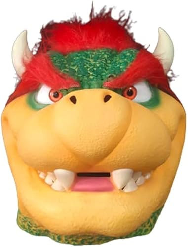 ZLCOS Bowzer Koopa Latex Maske Super Bros Monster Bösewicht Cosplay Halloween Theam Party Kostüm Requisiten (Maske)