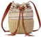 EVEOUT Sacs bandoulière en paille pour Femme été Sac à main en paille avec bandoulière Sacs portés épaule tissé pour plage(Multicolore)