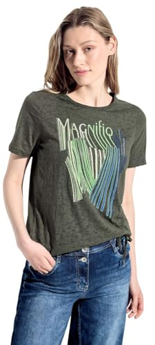 Damen Burnout T-Shirt mit Print