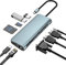 Docking station, 10-in-1 USB-C hub, USB Type-C up to 4K 30Hz HDMI 1080P VGA, 87W PD, 2 USB 3.0, SD/TF reader, Ethernet RJ45 1000M, 3.5mm audio for HP/MacBook/Dell/Lenovo laptops