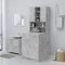 HXZZXS Mobile per Lavatrice con Ante Grigio Cemento Legno Multistrato 71x71,5x91,5 cm Armadio Bagno Mobile Prodotti Bagno Mobiletto con Ante Mobile Lavatrice Incasso Armadietto Lavatrice Mobile Alto