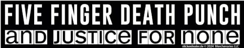 sticker-dealer Five Finger Death Punch Aufkleber and Justice for None ca. 20x4 cm
