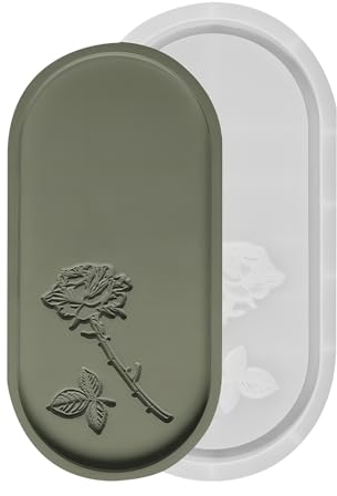 Moule en silicone pour résine - Motif rose - Moule en silicone pour bougeoir - Pour décoration de la maison, bibelots, vases, bijoux