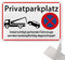 Panneau d'interdiction de stationnement, 30 x 20 cm, en aluminium, avec adhésif de support, le véhicule contrevenant est remorqué aux frais du propriétaire