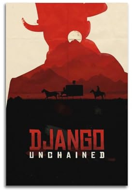 Django Unchained Poster, Raumdekoration, ästhetisches Poster, künstlerisches Poster für Schlafzimmer, Wohnzimmer, Wände, 30 x 45 cm, ungerahmter Stil