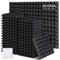Ohuhu Lot de 36 panneaux acoustiques en mousse acoustique avec autocollants - 30 x 30 x 5 cm - Plaques pyramidales - Isolation acoustique murale - Pour studio d'enregistrement, podcasts, chambre