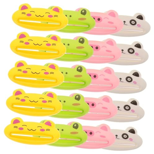 FRCOLOR Spremi Dentifricio Manuale Per Il Bagno 4 Stili Di Cartoni Animati Colorati Facile Da Riporre Riutilizzabile Per Ragazzi Ragazze E Adulti