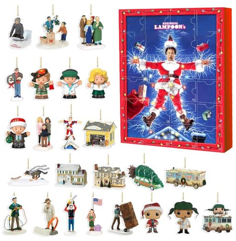 𝐍𝐚𝐭𝐢𝐨𝐧𝐚𝐥 𝐋𝐚𝐦𝐩𝐨𝐨𝐧𝐬 Christmas Vacation Adventskalender 2024, 𝐆𝐫𝐢𝐬𝐰𝐨𝐥𝐝 Family Christmas Advent Calendar, 24 Tägiger Weihnachts Countdown Kalender (2-B)