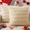 Kissenbezüge für Muttertag, 2er Set Plüsch Dekokissenbezüge Innen, Dekorative Kissenbezug mit Herzförmig für Muttertag Valentinstag Hochzeit Jahrestage Schlafzimmer Sofa Dekoration, Rot, 45 x 45 cm