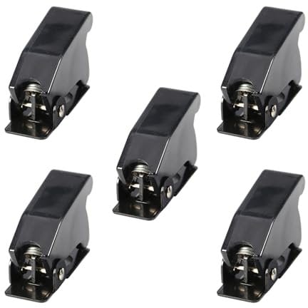 5 Stück Sicherheits Abdeckung Kippschalter Schutz Schwarz Sicherheits Schalter Klapp Kappe Abdeckung Schutz für Auto LKW Automobil