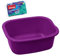 simpa 11L Multi-Purpose Purple Plastic Rectangular Household Cleaning Bowl with 3PC Sponge Pack for Washing Up, Window Cleaning, Car Valeting and Multi Room Spot Cleaning Tasks.