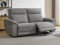 Vente-unique-Relaxsofa 3-Sitzer elektrisch - Stoff - Grau - DJARALO