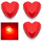 Set mit 3 roten LED-Herzen – Romantische Dekoration für Tisch, Badezimmer, Schlafzimmer – perfekt für Abendessen, Hochzeit, Valentinstag, Liebesgeschenk, Tischkarten, warme und gemütliche Atmosphäre
