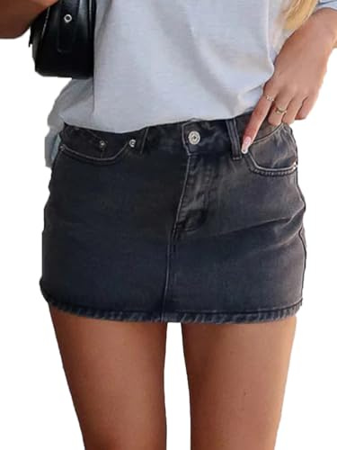 seiveini Jeansrock Damen Kurz Mini Rock Denim Röcke Y2k | Jeans Rock, Bleistiftrock, Freizeitrock, Minirock, Chic, Sommer, Kurze Röcke, Slim Fit, Mini Skirts, Cargo, Streetwear