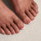 False Toenails Short - 24 Pcs French Tip Press on Toenails - Nude Square Fake Toe Nails - Light Weight Stick on Toenails with Glue - Toe Nails False in 12 Sizes