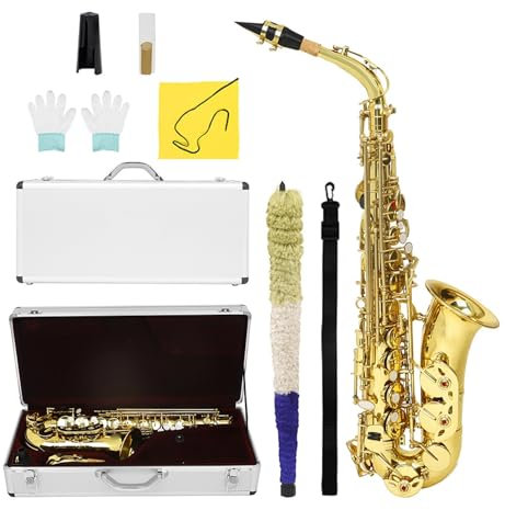 Saxophon für Erwachsene Altsaxophon Es-Messingkorpus Musikinstrumente