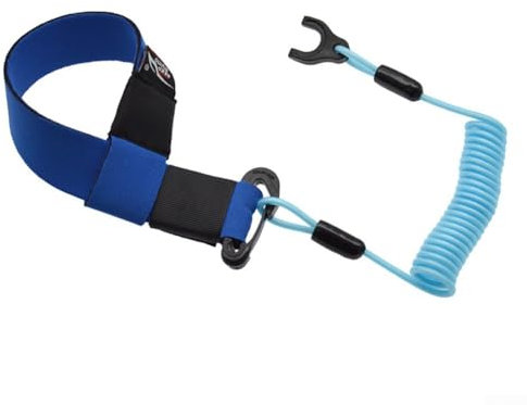 Cordon d'interrupteur d'arrêt de bateau conçu pour les moteurs Yamaha, durabilité améliorée et ajustement confortable pour une utilisation marine (B bleu)